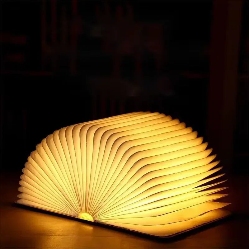 Foldable Wooden Book Lamp