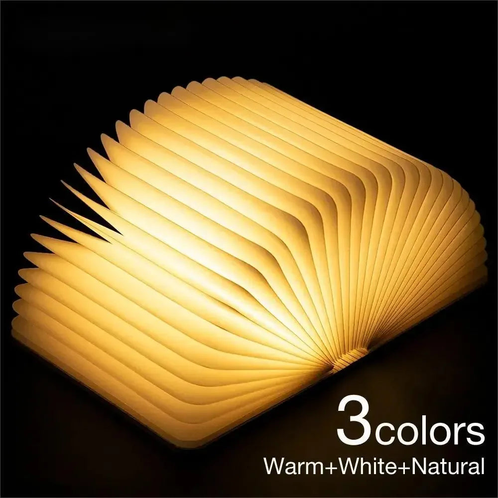 Foldable Wooden Book Lamp