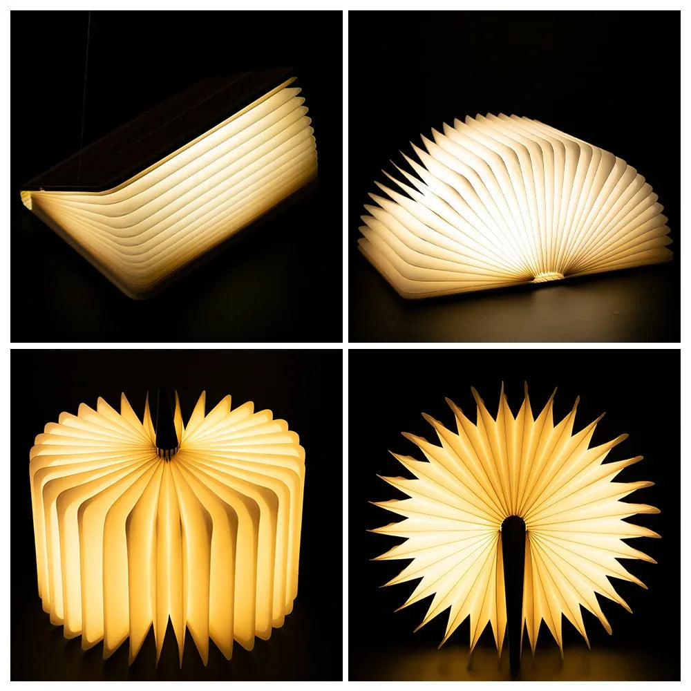 Foldable Wooden Book Lamp